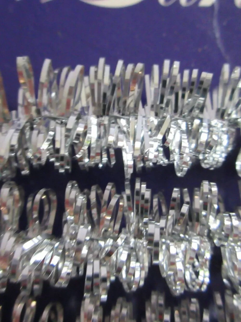 Brite Star Table Tree Mini Garland Silver 18 ft x 1/2